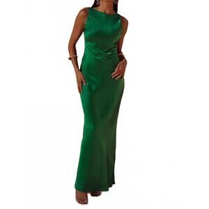 NEW RUNAWAY THE LABEL samsara dress in green